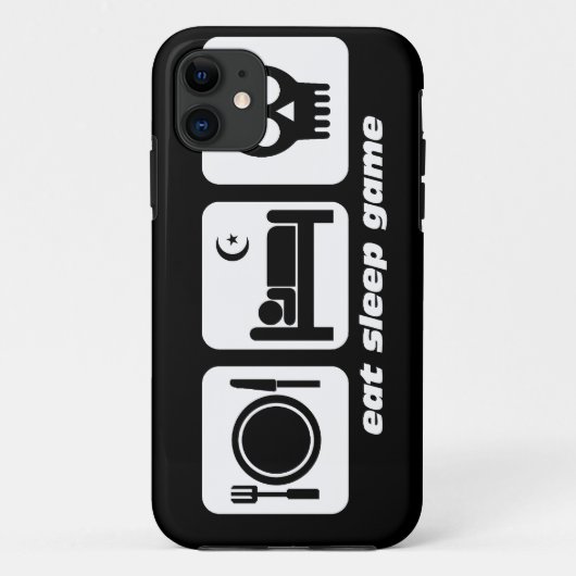 essen Sie Schlafspiel Case-Mate iPhone Hülle (Rückseite)