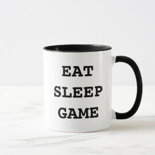 Essen Sie Schlafspiel-Kaffee-Tasse für Computer Tasse