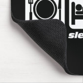Essen Sie Schlafspiel Mousepad (Ecke)