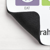 Essen Sie Schlaftanz! Mousepad (Ecke)