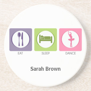 Essen Sie Schlaftanz! Sandstein Untersetzer