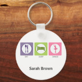 Essen Sie Schlaftanz! Schlüsselanhänger (Vorderseite)