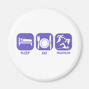 Essen Sie SchlafTriathlon Magnet