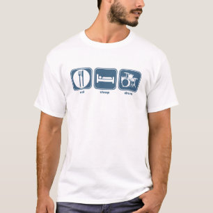 essen Sie Schlaftrommel T-Shirt
