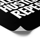 Essen Sie schlaftrunken wiederholen Poster (Ecke)