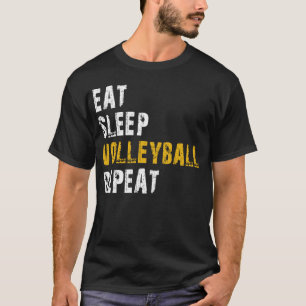 essen Sie schlafvolleyball T-Shirt