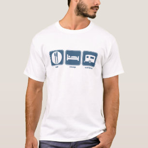 essen Sie Schlafwohnwagen T-Shirt