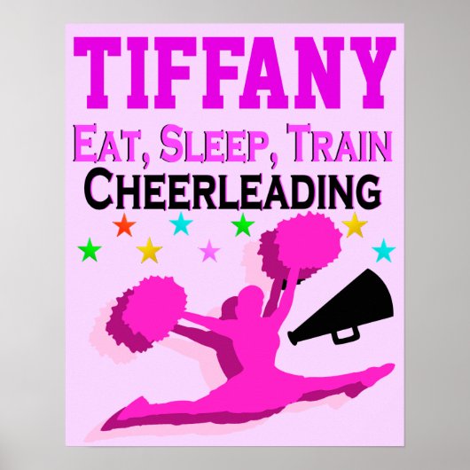 ESSEN SIE SCHLAFZUG KERLEADEN PERSONALISIERTEN POS POSTER (Vorne)