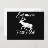 Essen Sie schneller Hirsch Fleisch Hunger essen Postkarte (Vorne/Hinten)