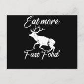 Essen Sie schneller Hirsch Fleisch Hunger essen Postkarte (Vorderseite)