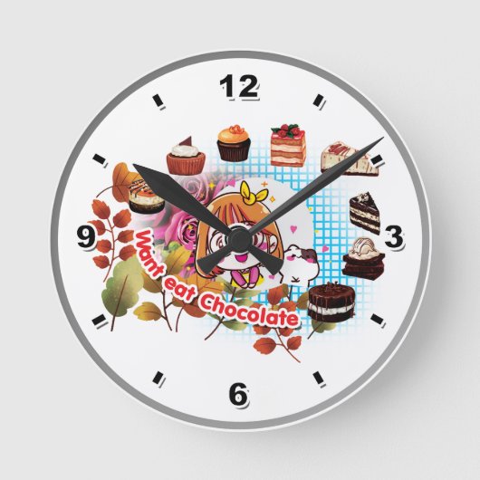 Essen Sie Schokolade Uhr (Vorderseite)