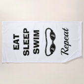 Essen Sie Schutzbrillen-Badetuch der Strandtuch (Vorderseite)