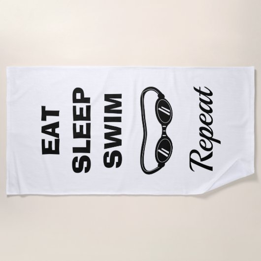 Essen Sie Schutzbrillen-Badetuch der Strandtuch (Vorderseite)