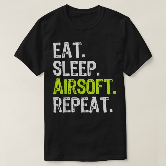 Essen Sie Sleep Airsoft Repeat AirSoft1 T-Shirt (Design vorne)