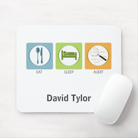Essen Sie Sleep Audit! Mousepad (Mit Mouse)