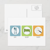 Essen Sie Sleep Audit! Postkarte (Vorne/Hinten)