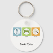 Essen Sie Sleep Audit! Schlüsselanhänger (Vorderseite)