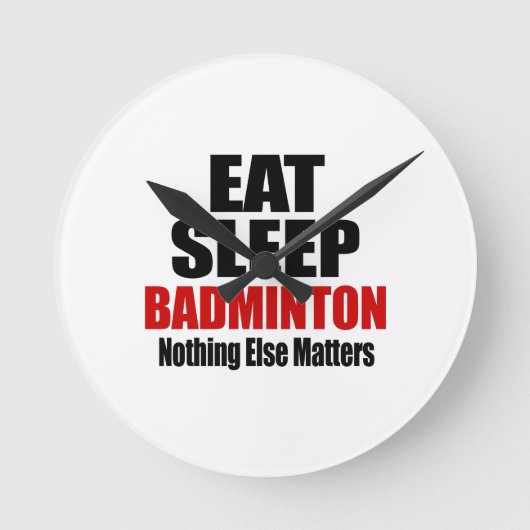 ESSEN SIE SLEEP BADMINTON RUNDE WANDUHR (Vorderseite)