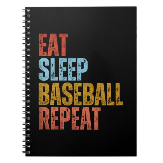 ESSEN SIE SLEEP BASEBALL WIEDERHOLEN NOTIZBLOCK (Vorderseite)