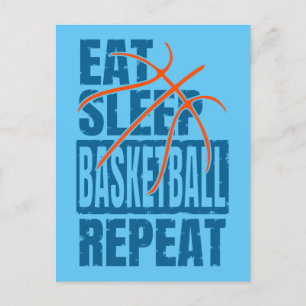 ESSEN SIE SLEEP BASKETBALL WIEDERHOLEN POSTKARTE