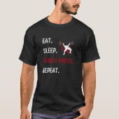 Essen Sie Sleep Bench Drücken Sie Wiederholung Fit T-Shirt (Vorderseite)