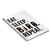 Essen Sie Sleep Bird Repeat Bird Watcher Notizblock (Rechte Seite)