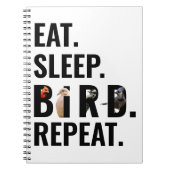 Essen Sie Sleep Bird Repeat Bird Watcher Notizblock (Vorderseite)
