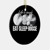 Essen Sie Sleep Bocce Ball Set mit Jack Bocci Game Keramik Ornament (Rechts)