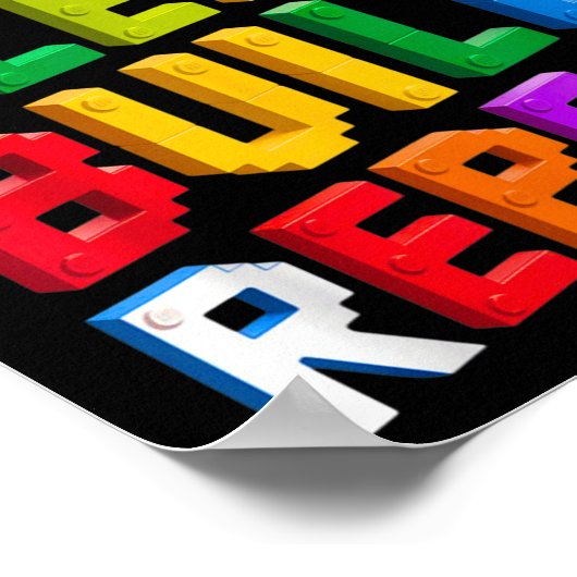 Essen Sie Sleep Build Wiederholung Master Builder Poster (Ecke)