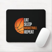 Essen Sie Sleep Bysketbyll Wiederholung Geschenk f Mousepad (Mit Mouse)
