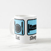 Essen Sie Sleep Code Computerprogrammiererin Geek Kaffeetasse (Vorderseite Links)