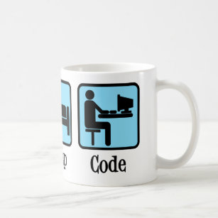 Essen Sie Sleep Code Computerprogrammiererin Geek Kaffeetasse