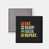 Essen Sie Sleep Dash Wiederholung Video Game Magnet (Vorderseite/Rückseite)