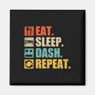 Essen Sie Sleep Dash Wiederholung Video Game Magnet