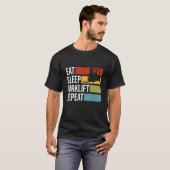 Essen Sie Sleep Gabelstapler Stapler Forkli Bedien T-Shirt (Vorne ganz)