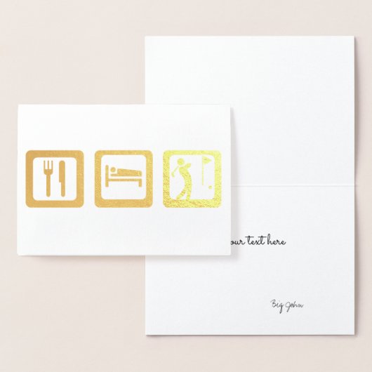 Essen Sie Sleep Golf für den Fanatic Golf Folienkarte (Anzeige)