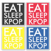 Essen Sie Sleep Kpop Set von 4 Die Sticker schneid (Vorderseite)