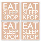 Essen Sie Sleep Kpop Set von 4 Die Sticker schneid (Vorderseite)