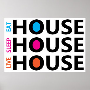 Essen Sie Sleep Live House Poster