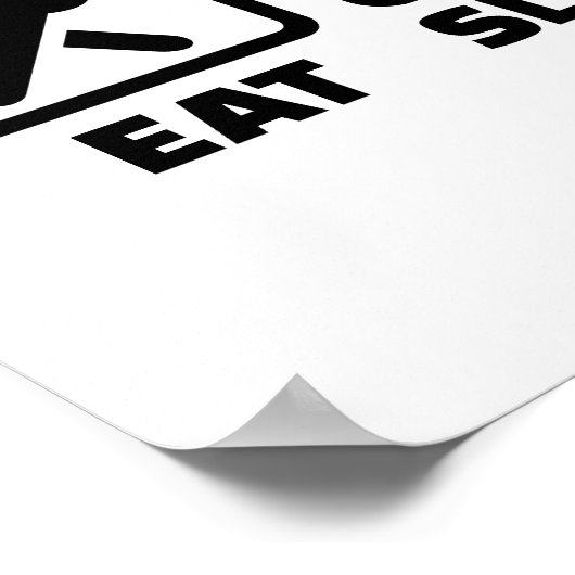 Essen Sie Sleep Play Pong Poster (Ecke)