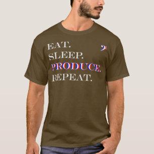 Essen Sie Sleep Produce Repeat Bass Music Producer T-Shirt