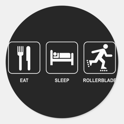 Essen Sie Sleep Rollerblade Sticker (Vorderseite)