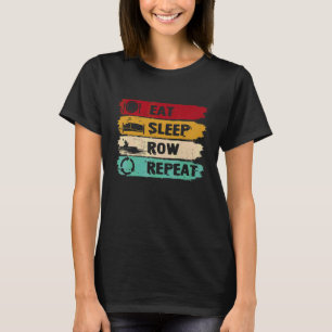 Essen Sie Sleep Row Wiederholung Ruderrower Crew V T-Shirt