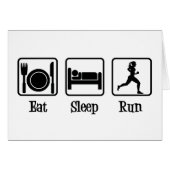 Essen Sie Sleep Run Motivierend Runner Card (Vorderseite (Horizontal))
