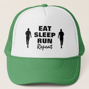 Essen Sie Sleep Run Repetierhut für Läufer Truckerkappe