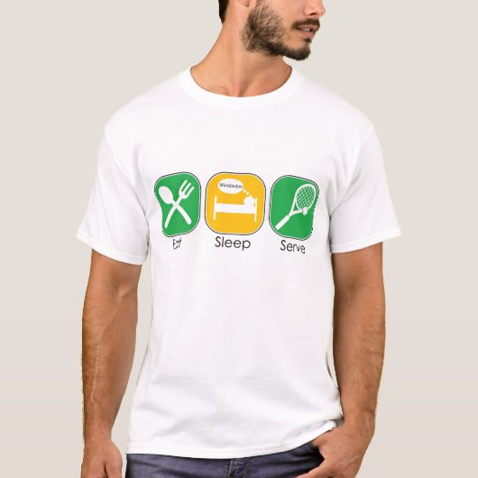 Essen Sie Sleep Serve T-Shirt (Vorderseite)