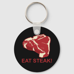 Essen Sie Steak Schlüsselanhänger