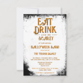 Essen Sie trinken & Seien Sie schmutzig Halloween Einladung (Vorderseite)