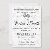 Essen Sie, trinken Sie und drehen Sie 30. Einladung (Rückseite)