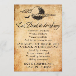 Essen Sie, trinken Sie und seien Sie beängstigende Einladung